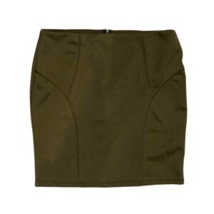 Forever 21 olive green stretch mini skirt m